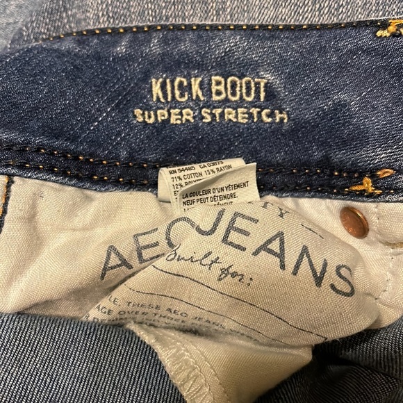 American Eagle Outfitters Stretch Jean Shorts (Were Bootcut Jeans) Size 4 - Picture 4 of 5